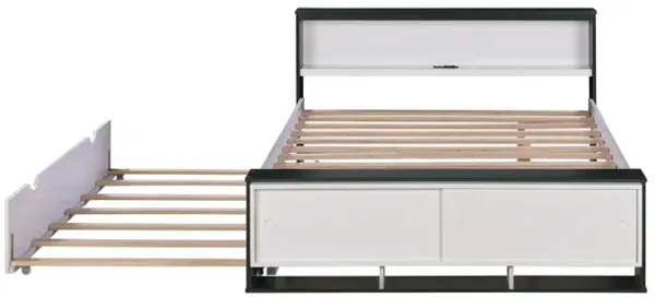 Merax Platform Bed with Trundle