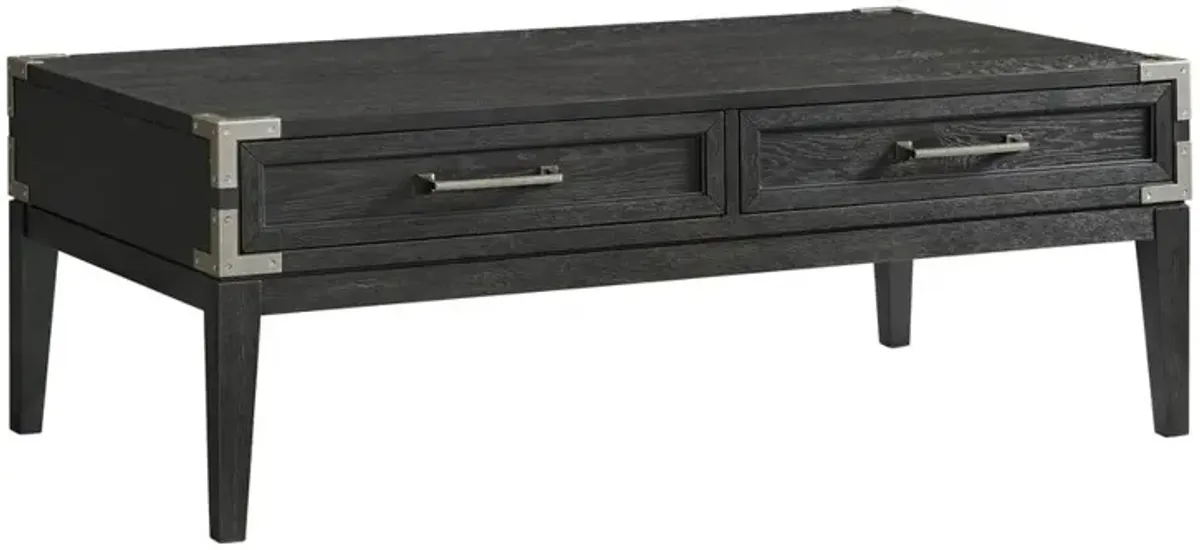 52x28 Coffee Table in Weathered Steel