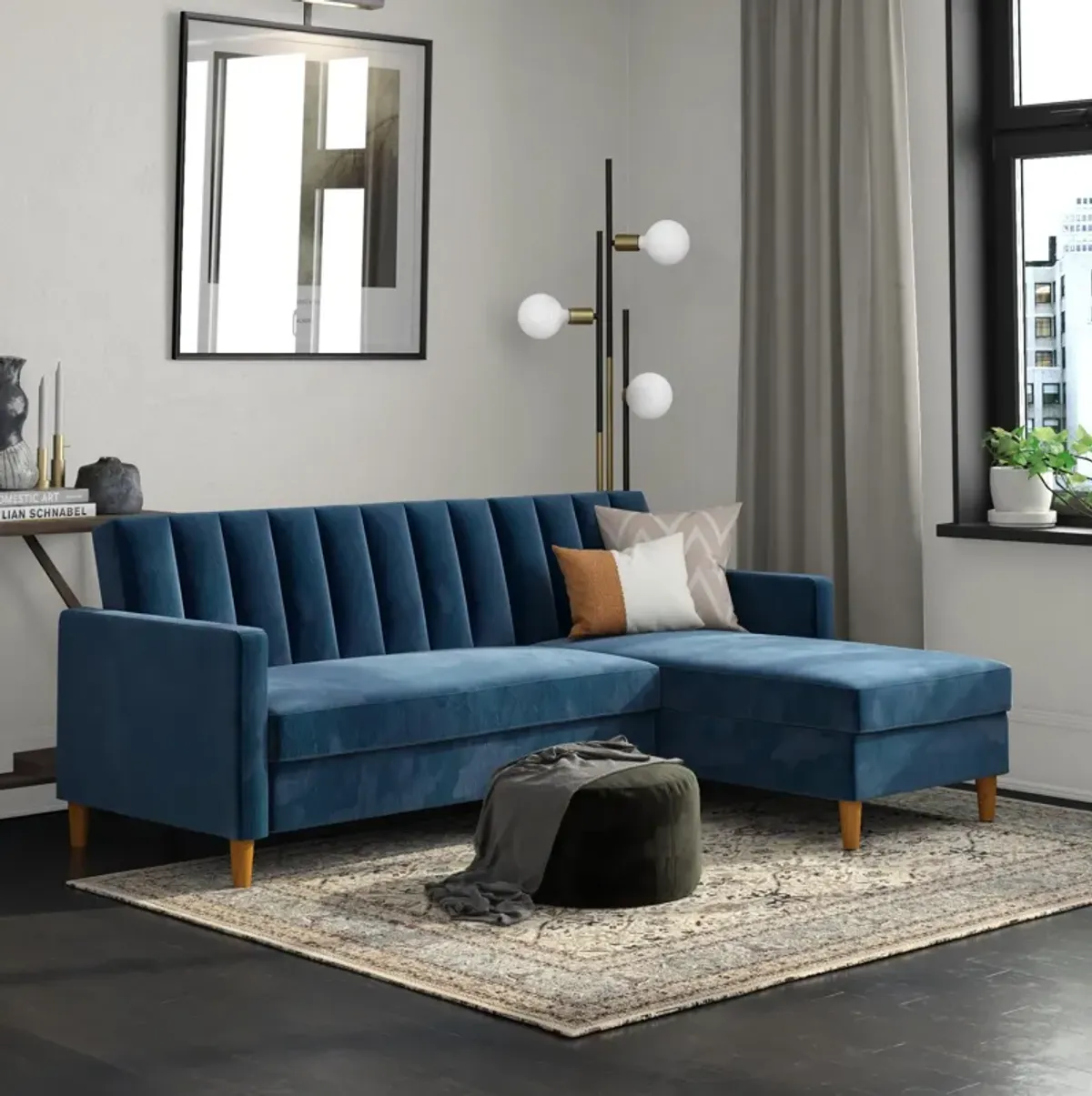 Karen Futon Sectional with Storage