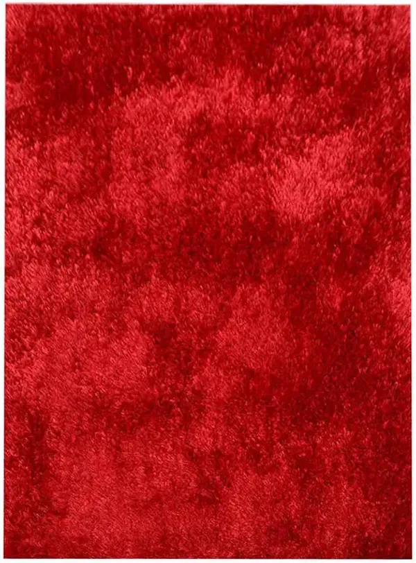 RUGSOTIC CARPETS HAND TUFTED SHAG POLYESTER ECO-FRIENDLY AREA RUGS  - 8'x10', Rectangle, Red, Solid Plain Design, High Pile Thick Handmade Anti Skid Area Rugs for Living Room, Bed Room K00102