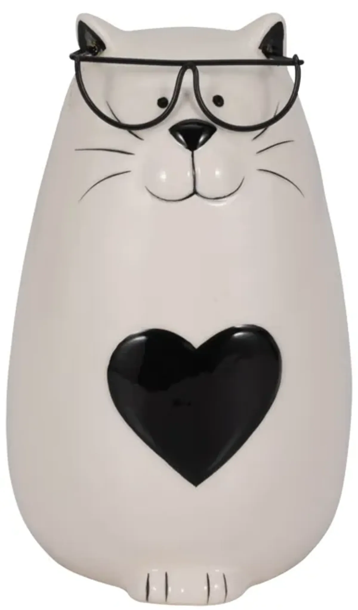 Heart Tummy Kitty with Glasses