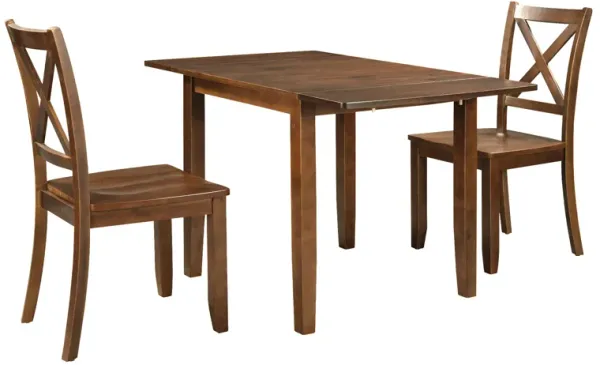 Merax 3-Piece Wood Drop Leaf Extendable Dining Table Set