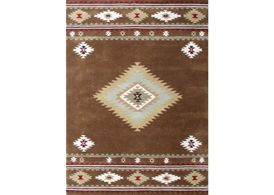 Santa Fe SANHLT782 Brown 9'6" x 13'6" Rug