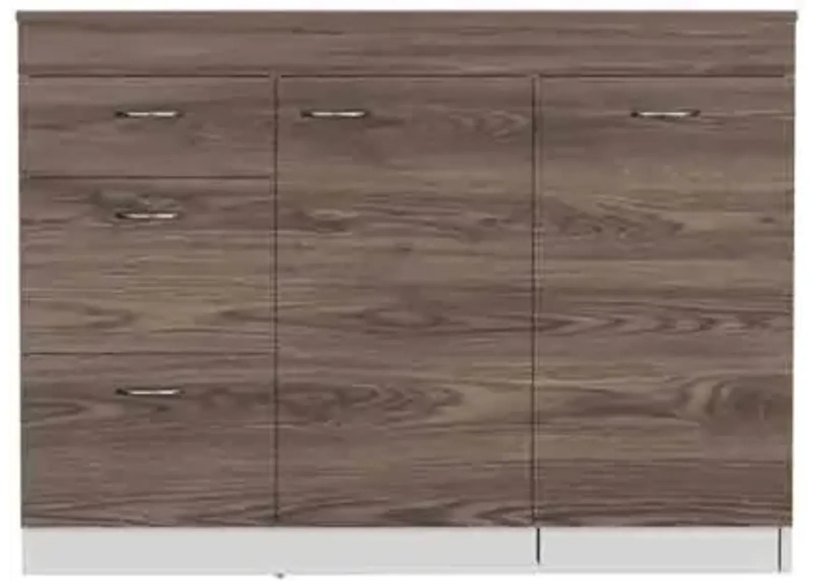 Kitchen Island Metask, Kitchen, White / Dark Walnut