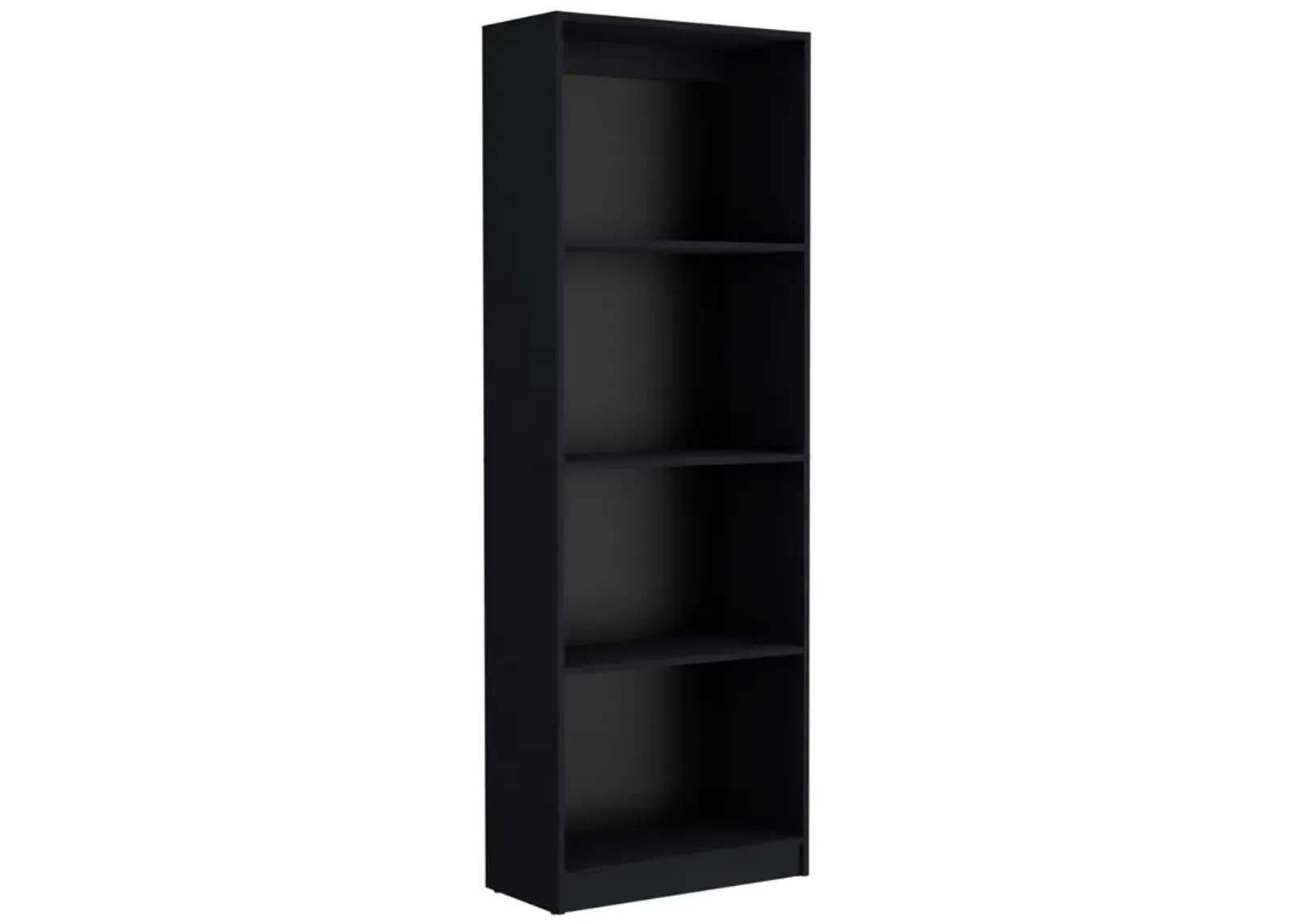 Home Bookcase with 4-Shelf Modern Display Unit for Books and Decor -Black