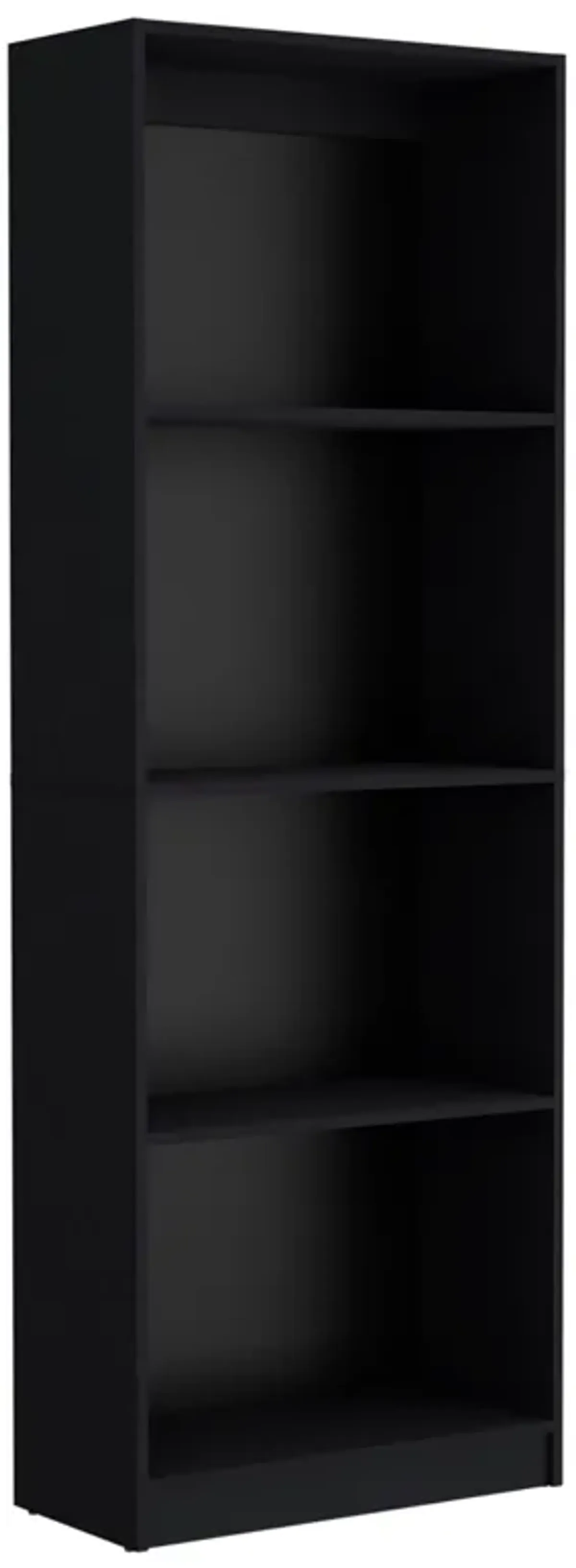 Home Bookcase with 4-Shelf Modern Display Unit for Books and Decor -Black