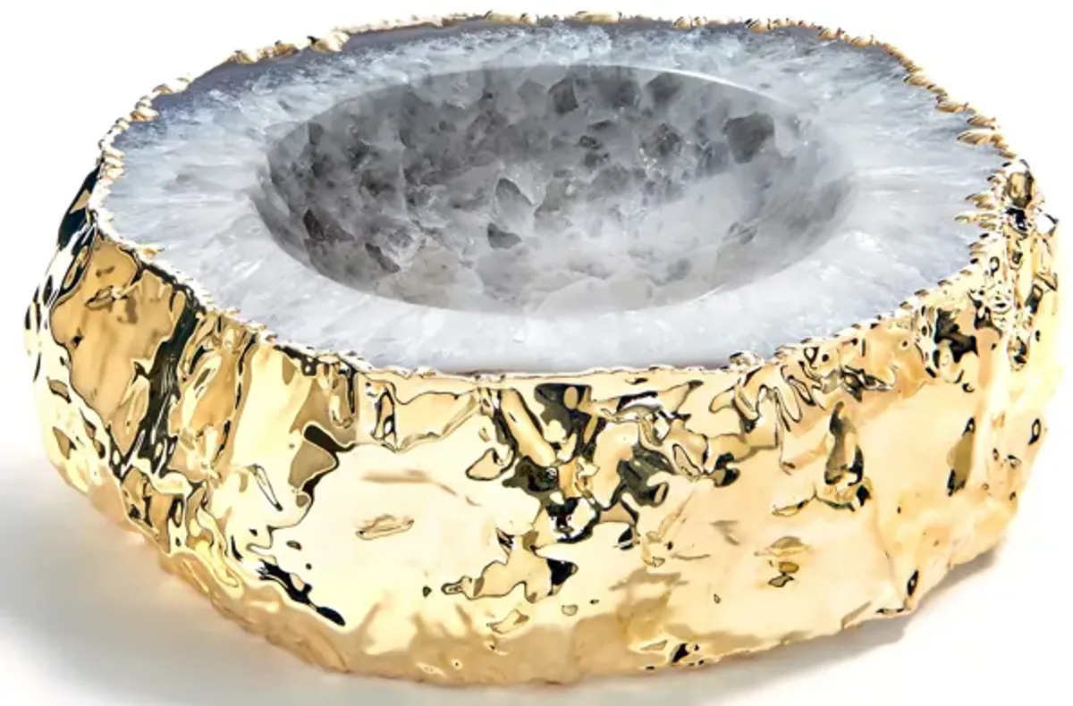 Cascita Bowl, Agate & Gold