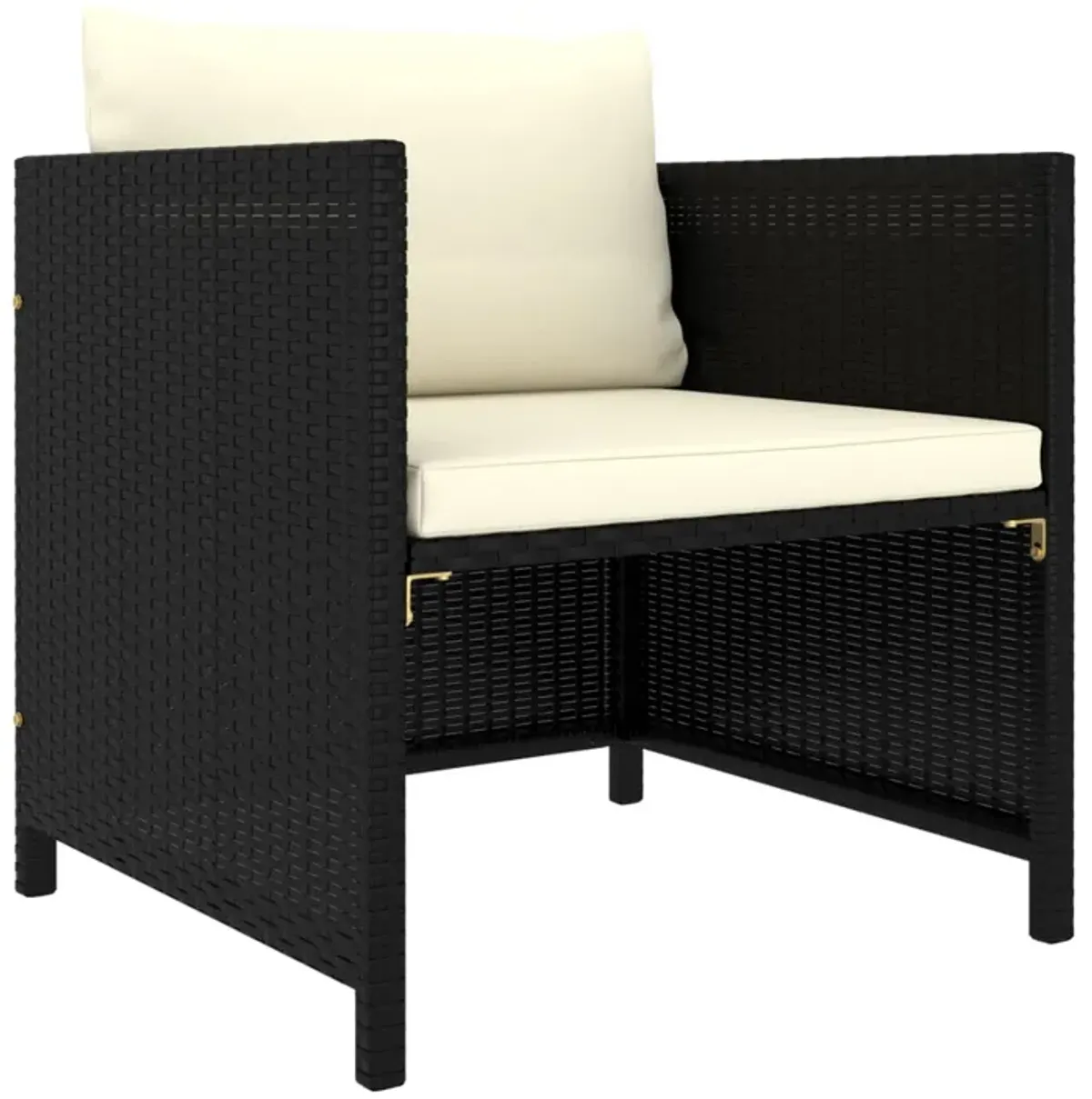 Outdoor Accent Chair, Smooth Textured, Armed Design, Gray Poly Rattan - Benzara