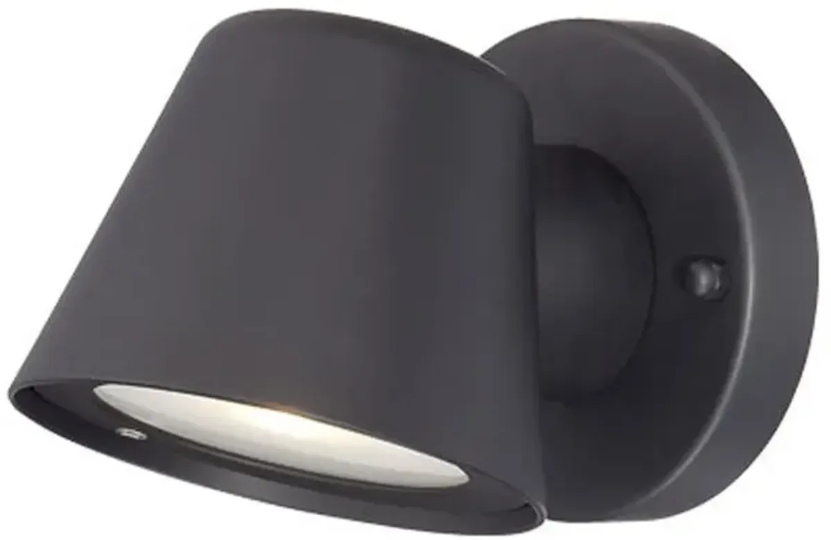 Hivvago Matte Black LED Short Cone Wall Light