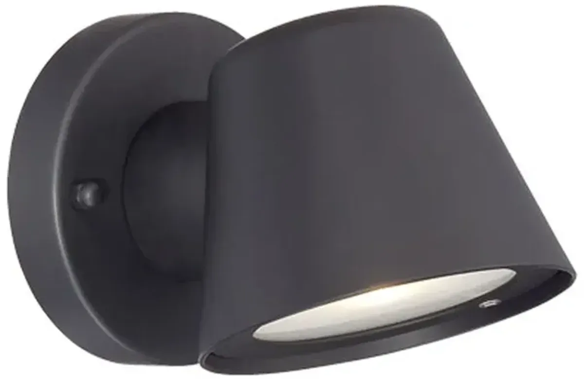 Hivvago Matte Black LED Short Cone Wall Light