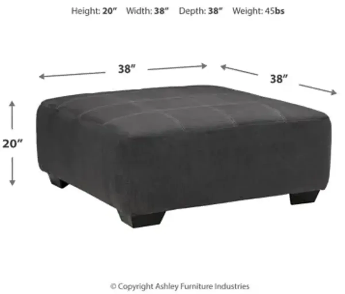 Ambee Oversized Accent Ottoman