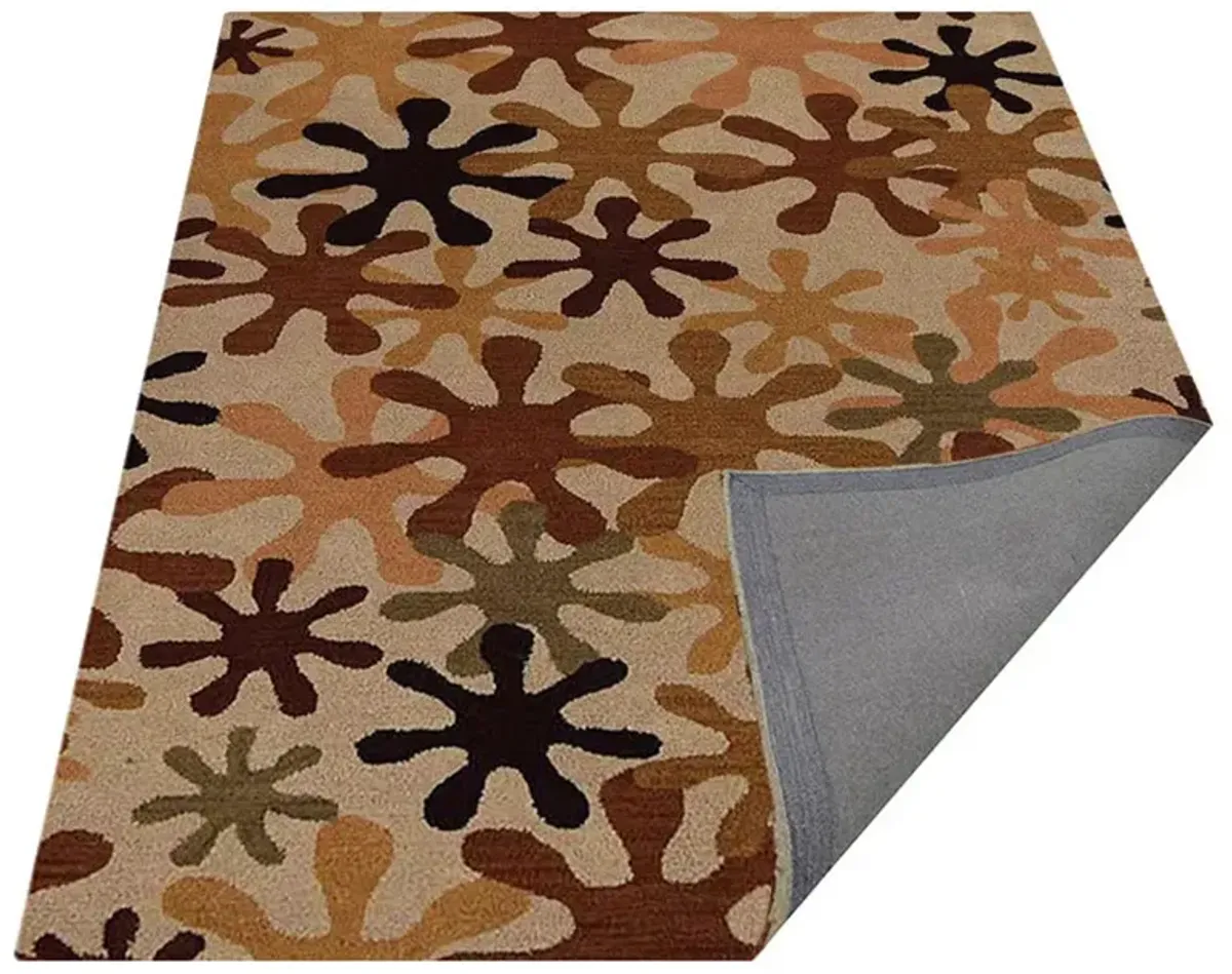 RUGSOTIC CARPETS HAND TUFTED WOOL ECO-FRIENDLY AREA RUGS  - 4'x6', Rectangle Shape, Cream, Contemporary Modern Design, High Pile Thick Handmade Area Rugs for Living Room, Bed Room (K00699)
