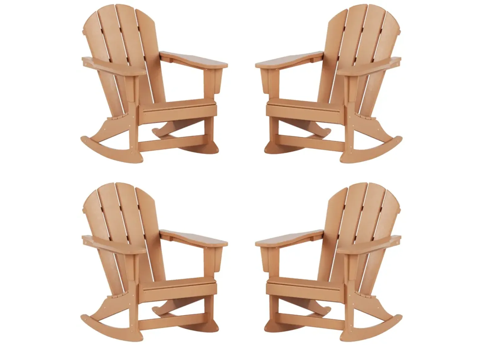 WestinTrends Outdoor Rocking Poly Adirondack Chair (Set Of 4)