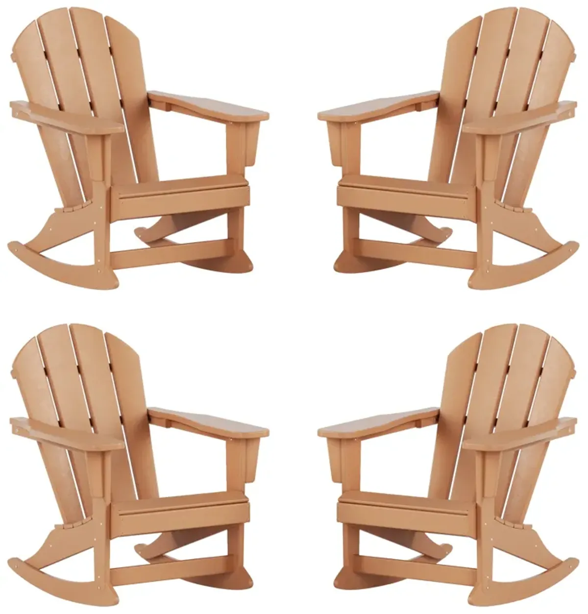 WestinTrends Outdoor Rocking Poly Adirondack Chair (Set Of 4)