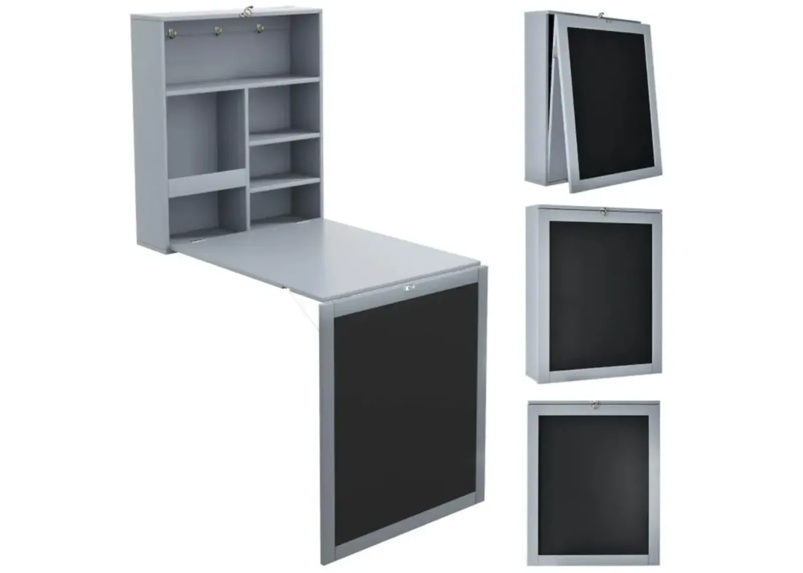 Hivvago Convertible Wall Mounted Table with A Chalkboard