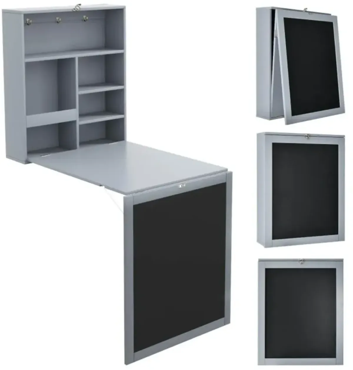 Hivvago Convertible Wall Mounted Table with A Chalkboard