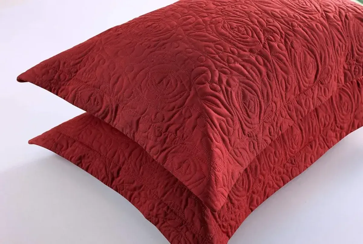 MarCielo 2 Piece Embroidery Pillow Shams