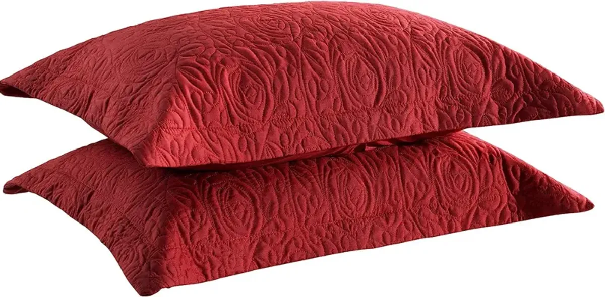 MarCielo 2 Piece Embroidery Pillow Shams