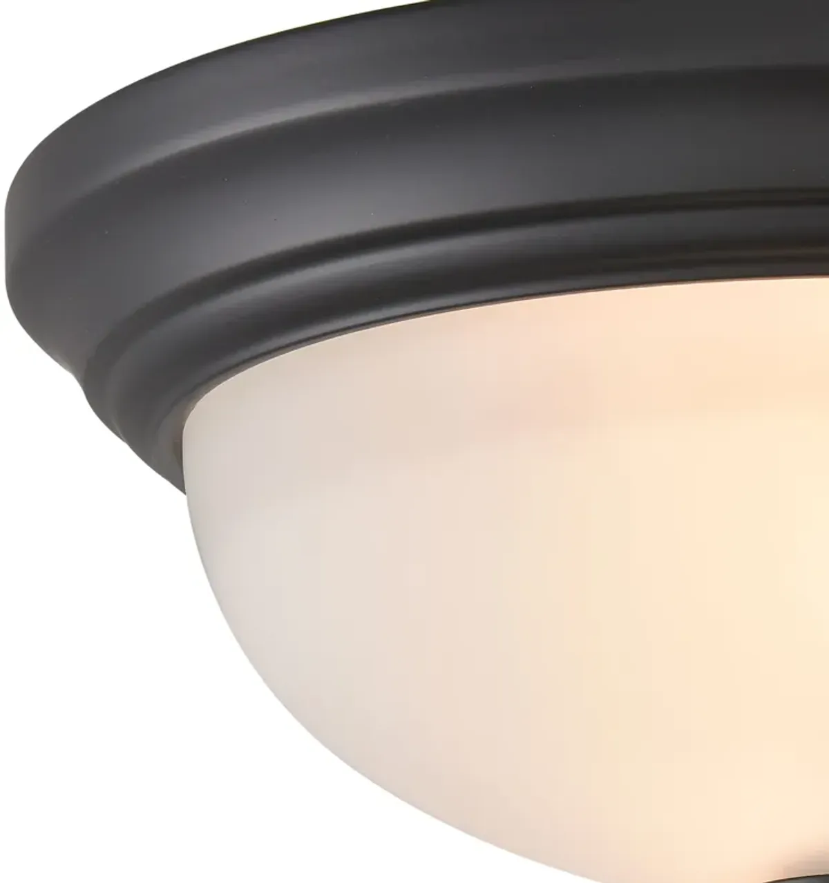 Basics 11'' Wide 2-Light Black Flush Mount