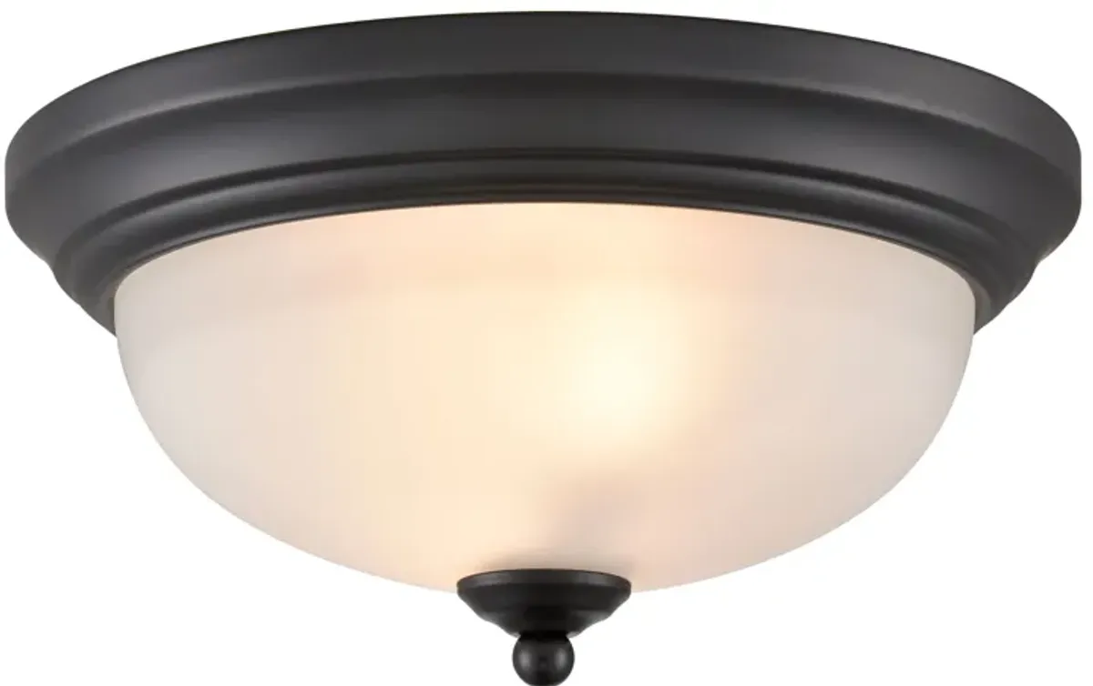 Basics 11'' Wide 2-Light Black Flush Mount