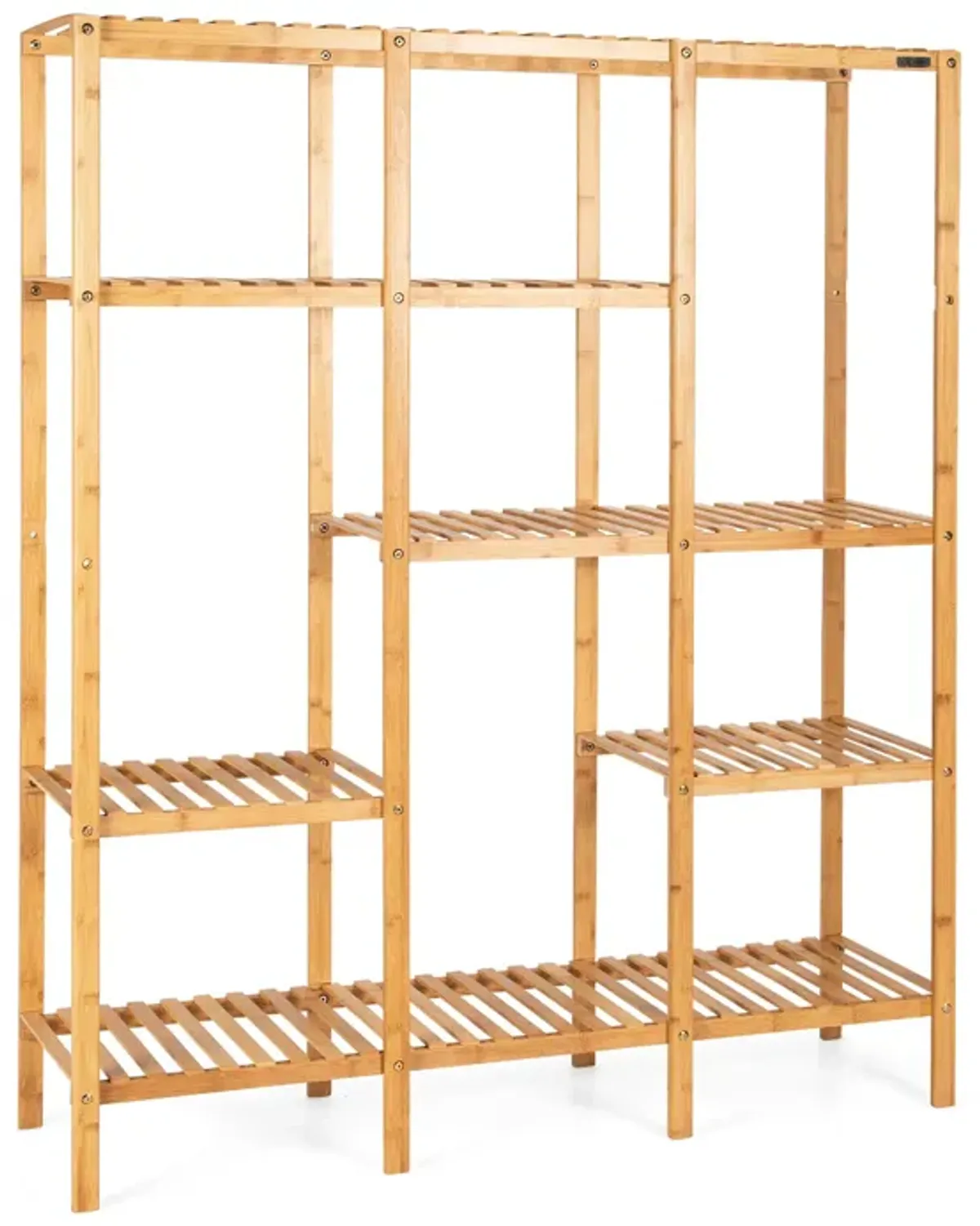 Multifunctional Bamboo Shelf Storage Organizer Rack