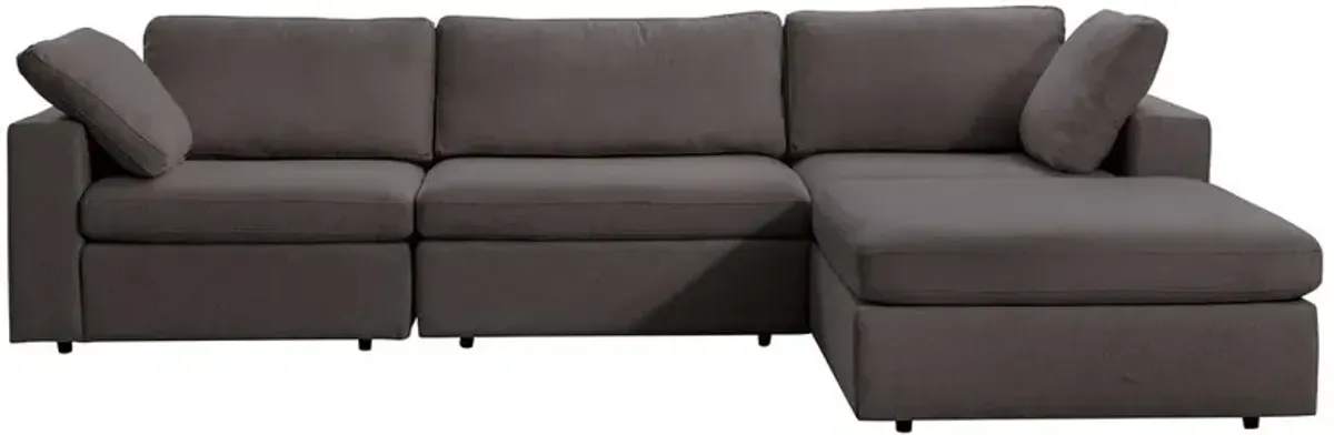 Ashcroft Furniture Co Cecilia Modular Corner Sectional Modern Sofa Dark Gray