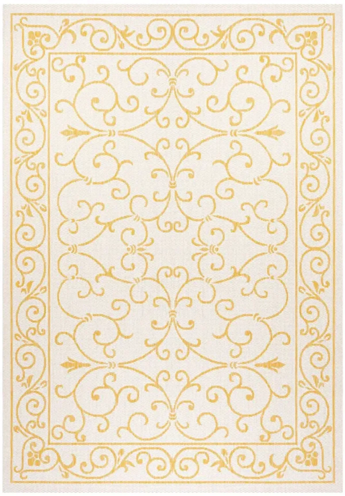 Charleston Vintage Filigree Textured Weave Indoor/Outdoor Area Rug