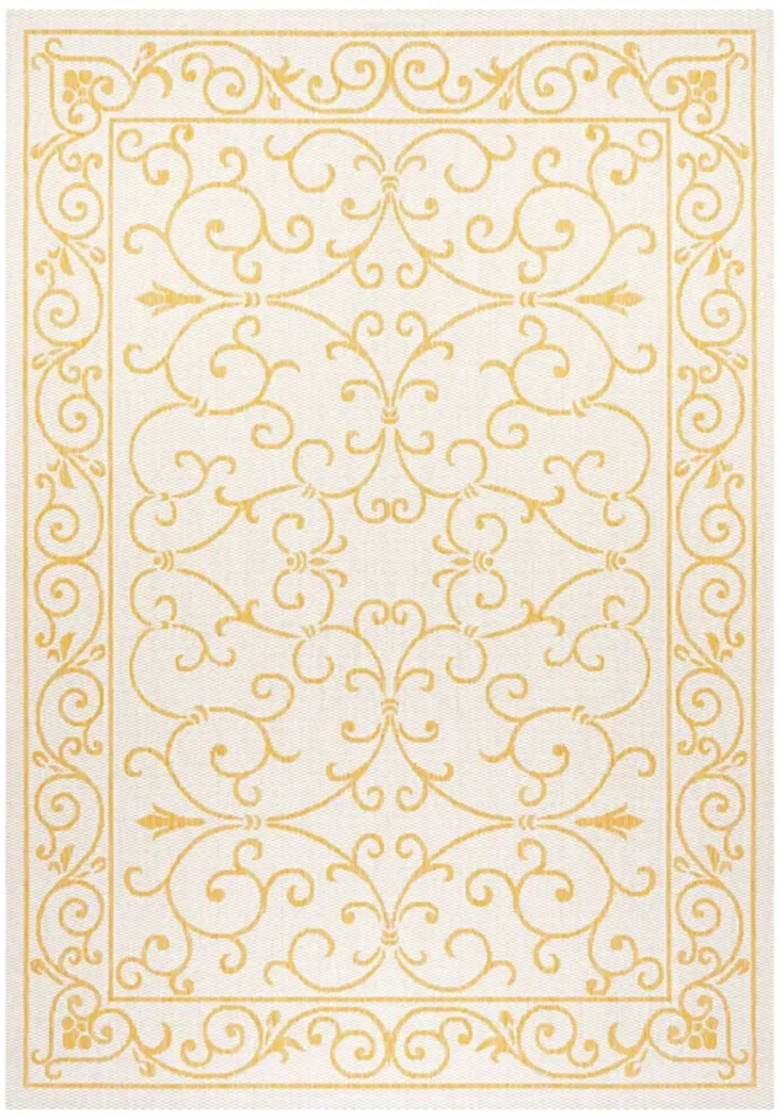 Charleston Vintage Filigree Textured Weave Indoor/Outdoor Area Rug