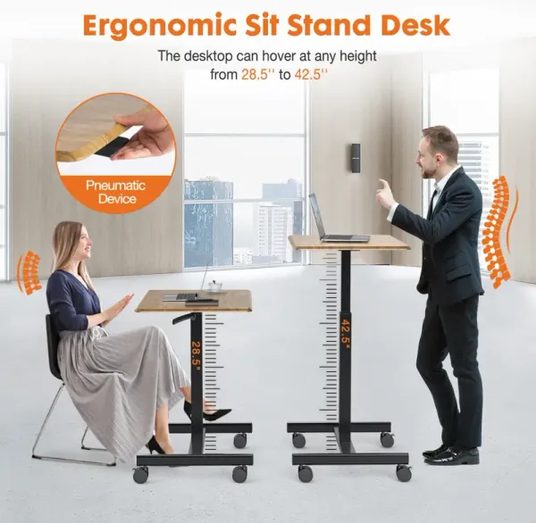 Streamdale Compact Mobile Standing Desk for Laptop