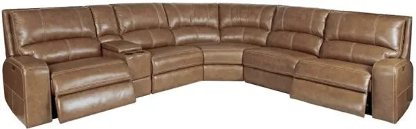 Parker Living 6 Piece Modular Power Reclining Sectional with Power Adjustable Headrests
