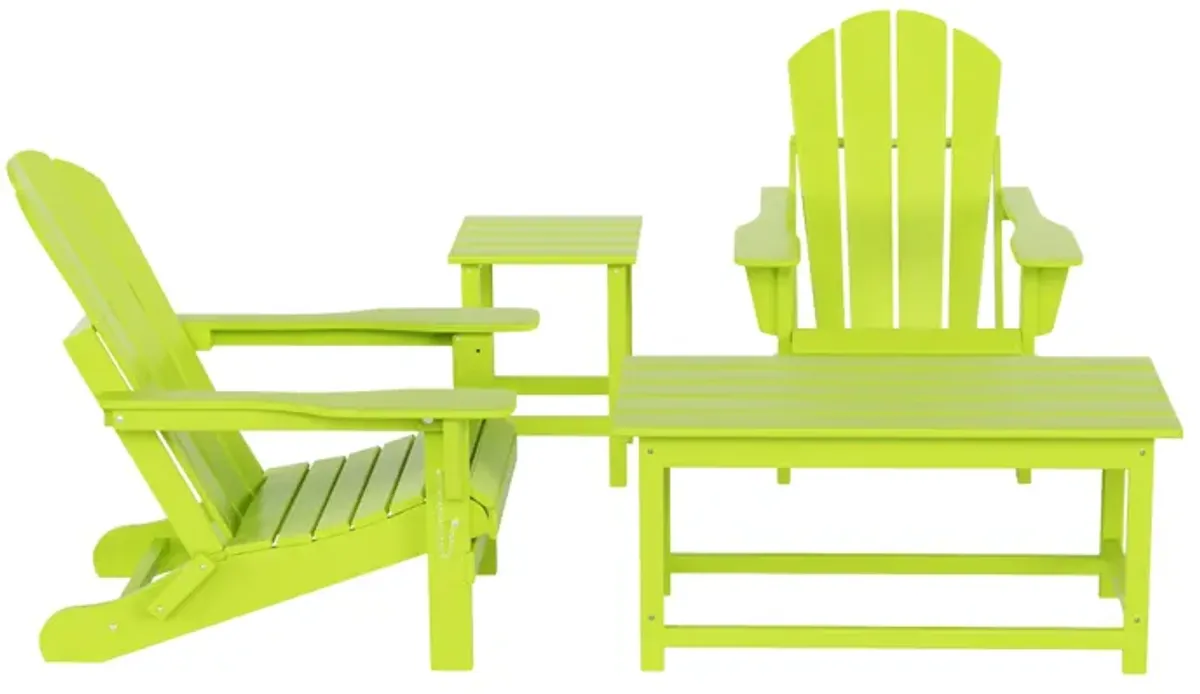 WestinTrends 4-Piece Outdoor Paio Adirondack Conversation Seating Set