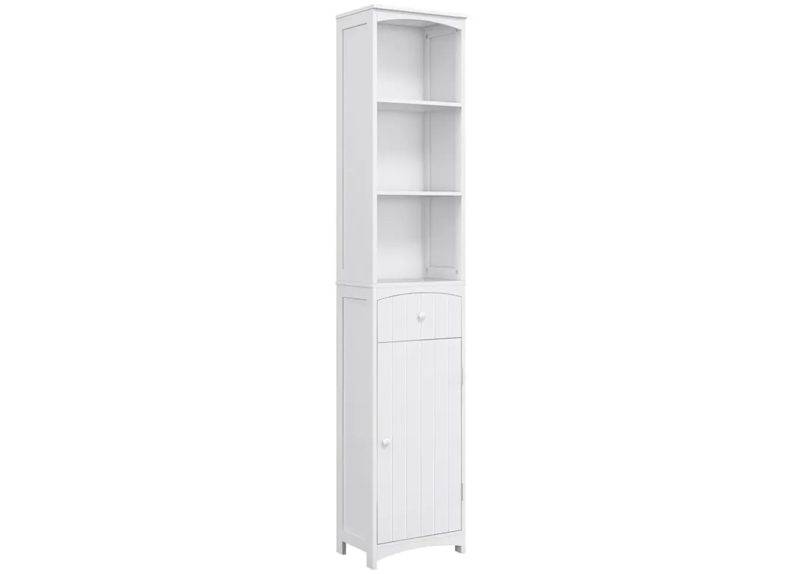 Tall Bathroom Cabinet Free Standing Bath Storage Organizer Linen Tower w/ Shelf