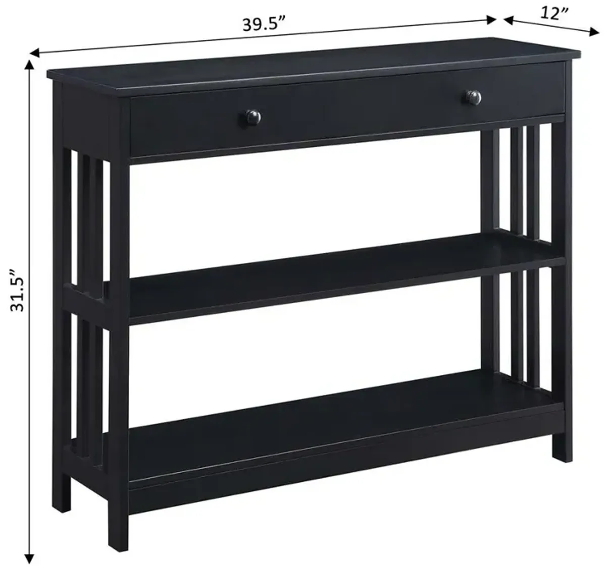 Convience Concept, Inc. Mission 1 Drawer Console Table with Shelves