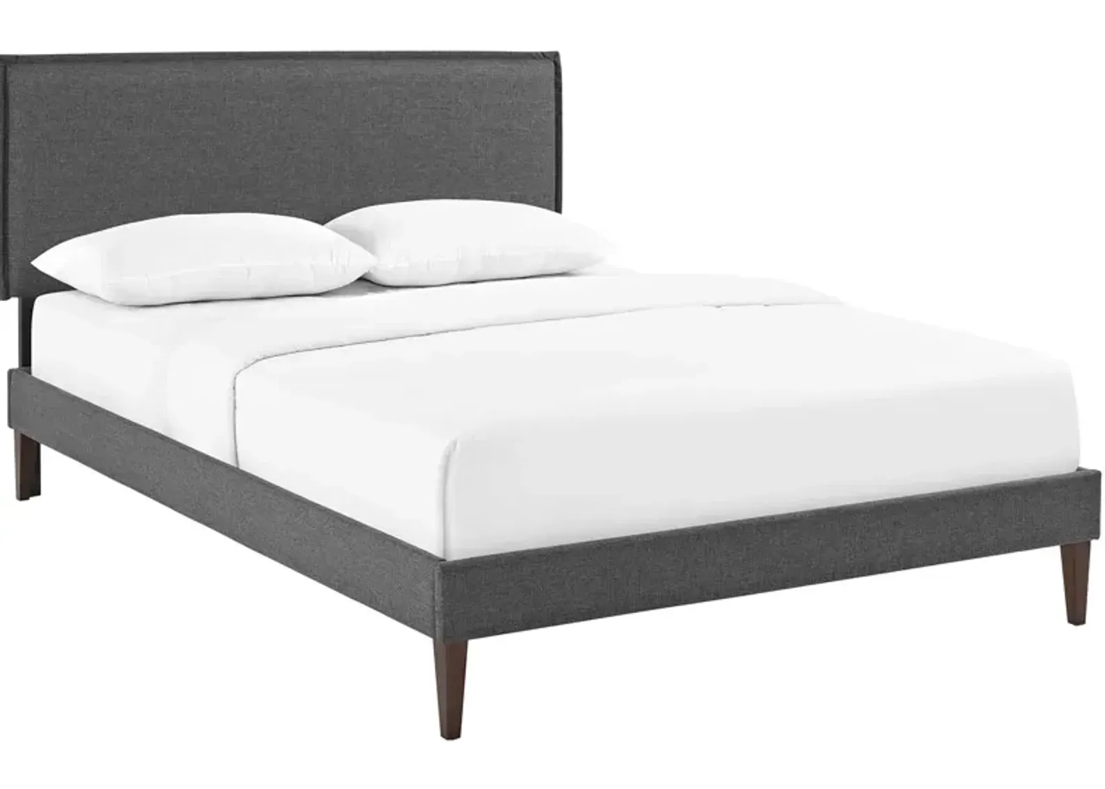 Modway - Amaris Full Fabric Platform Bed with Squared Tapered Legs Gray