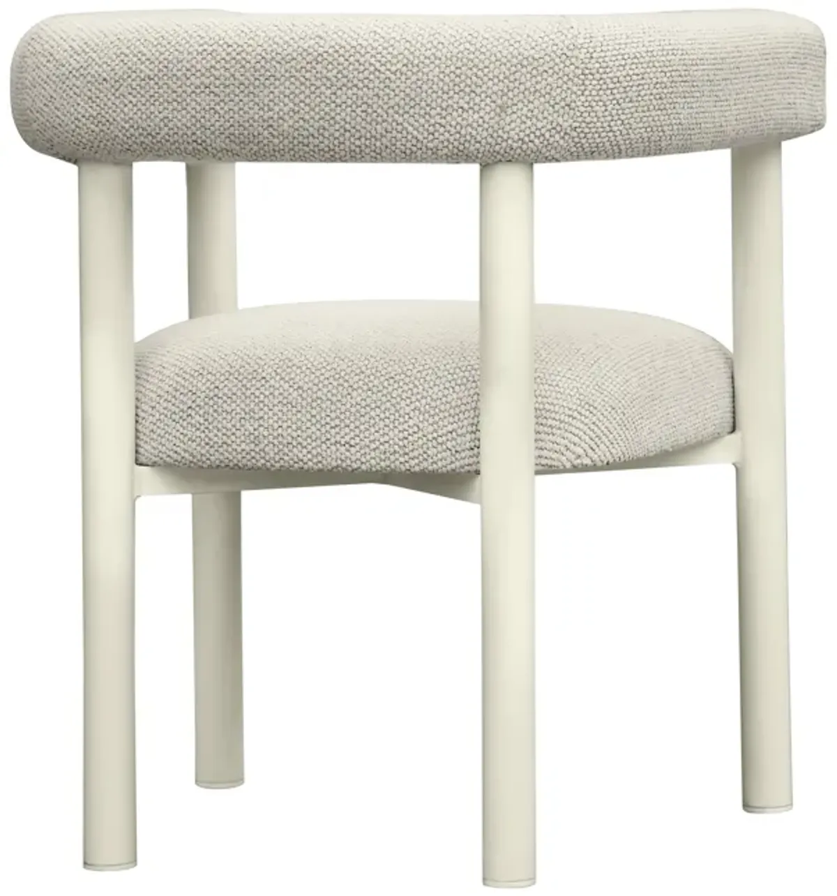 Jackie Cream Outdoor Textured Dining Chair