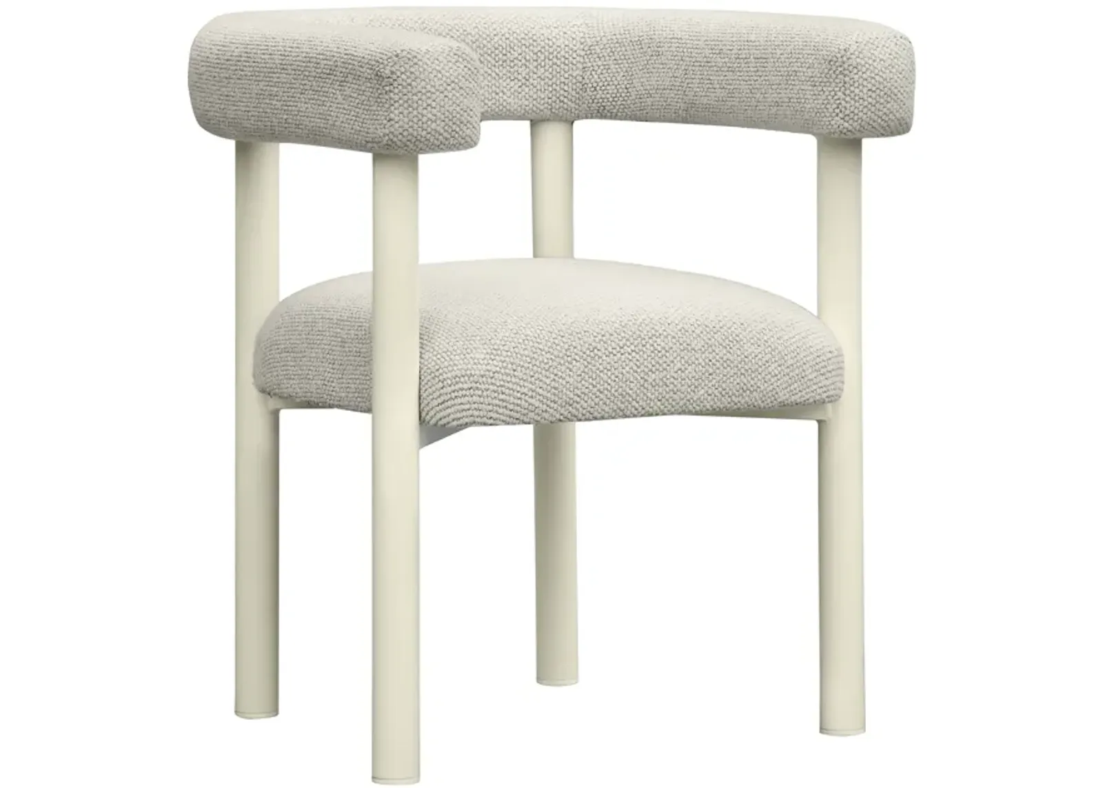 Jackie Cream Outdoor Textured Dining Chair