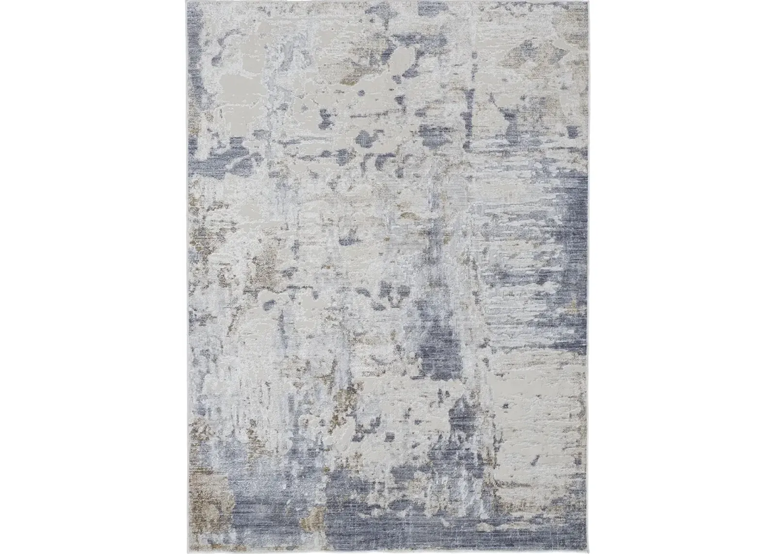 Laina 39GHF 3' x 5' Ivory/Gray/Blue Rug