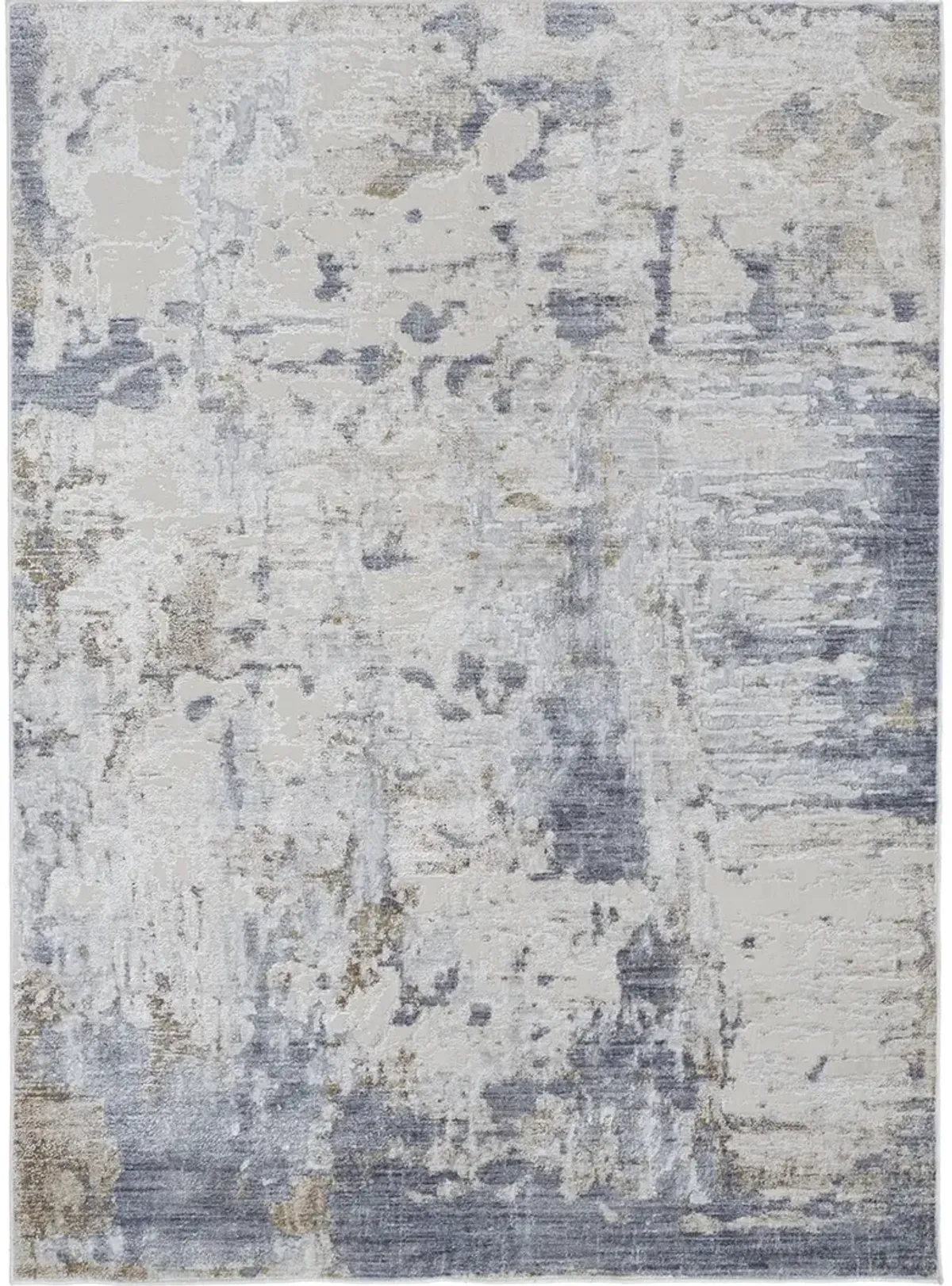 Laina 39GHF 3' x 5' Ivory/Gray/Blue Rug