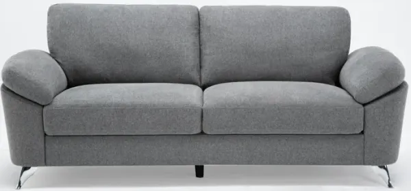 Contemporary Living Room 1pc Dark Gray Color Sofa with Metal Legs Plywood Casual Style Furniture