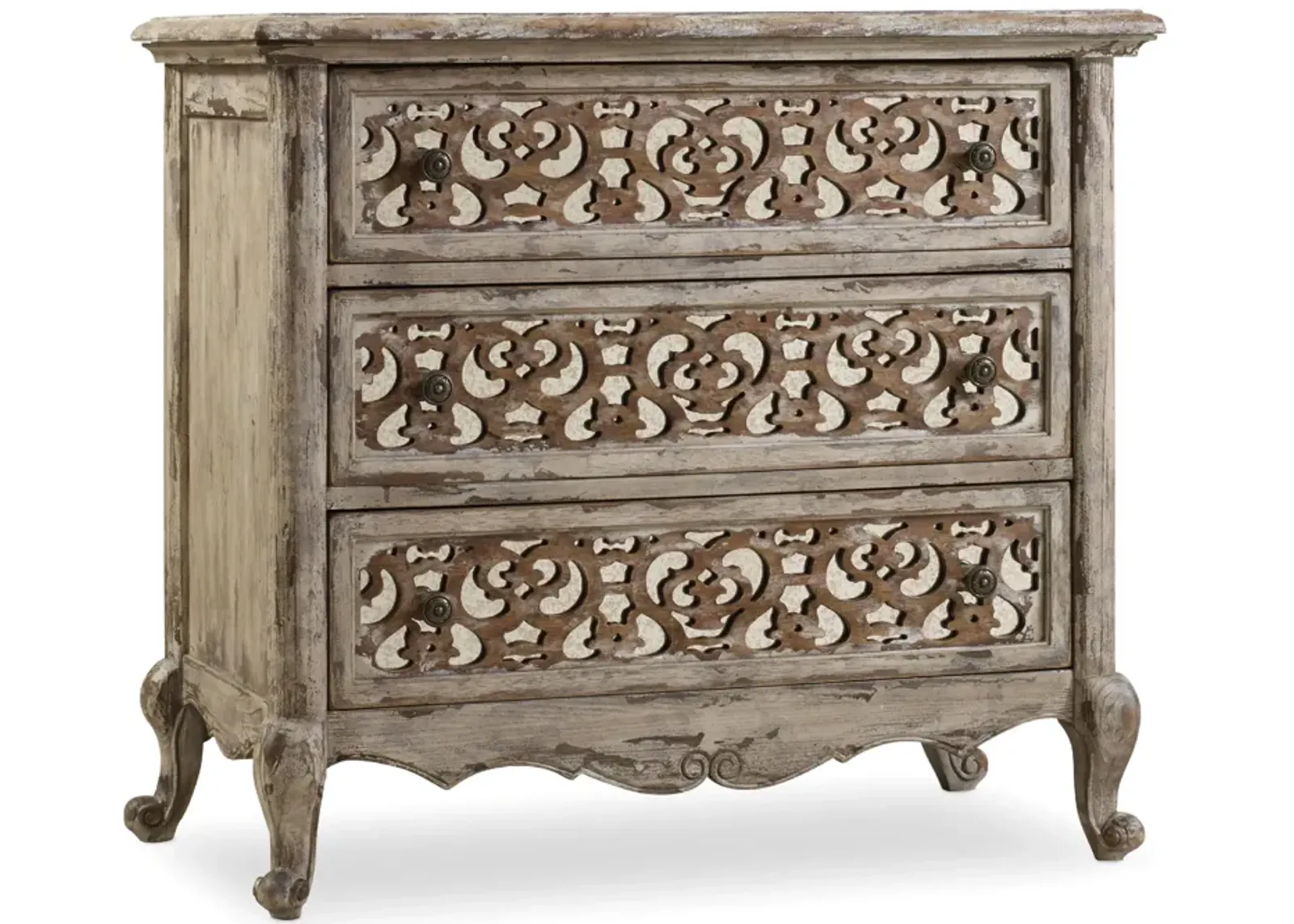 Chatelet Fretwork Nightstand in Light Wood