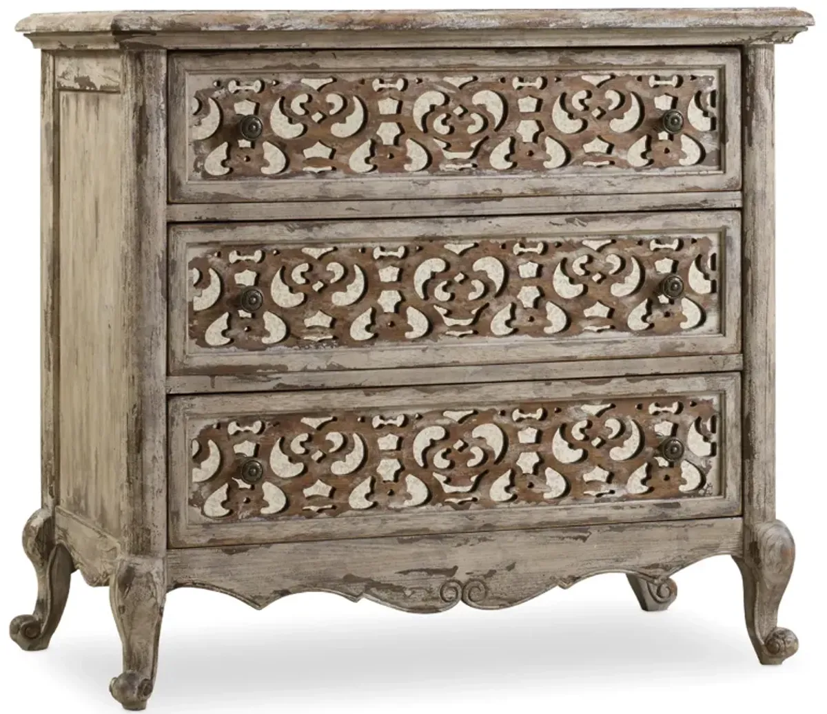 Chatelet Fretwork Nightstand in Light Wood