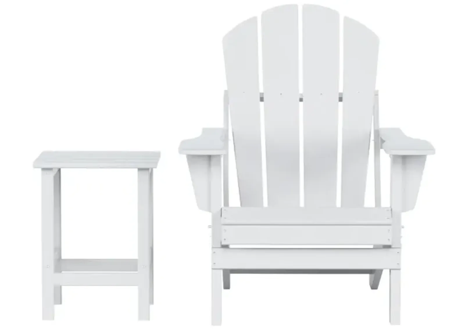 WestinTrends Outdoor Patio Adirondack Chair with Side Table