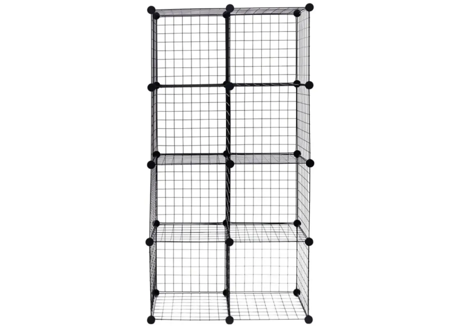 Hivvago DIY 8 Cube Grid Wire Cube Shelves