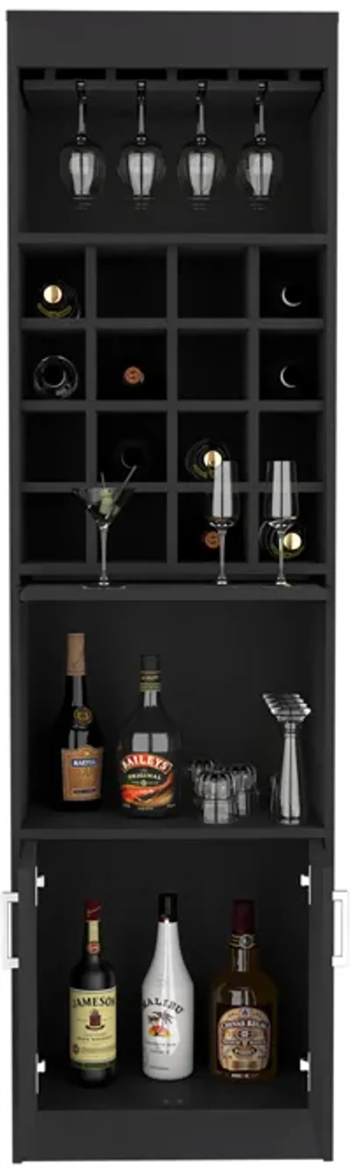 Bar Cabinet Atanasio, Living Room, Black