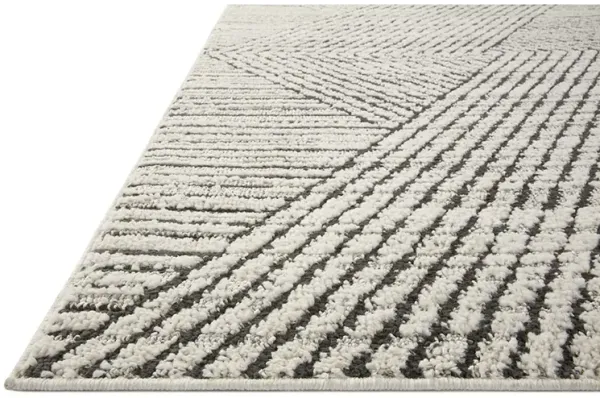 Fabian FAB06 Charcoal/Ivory 5'3" x 7'6" Rug