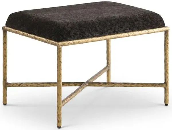 Meridian Furniture Valley Brown Chenille Fabric Bench