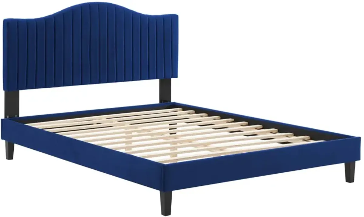 Modway - Juniper Channel Tufted Performance Velvet Queen Platform Bed