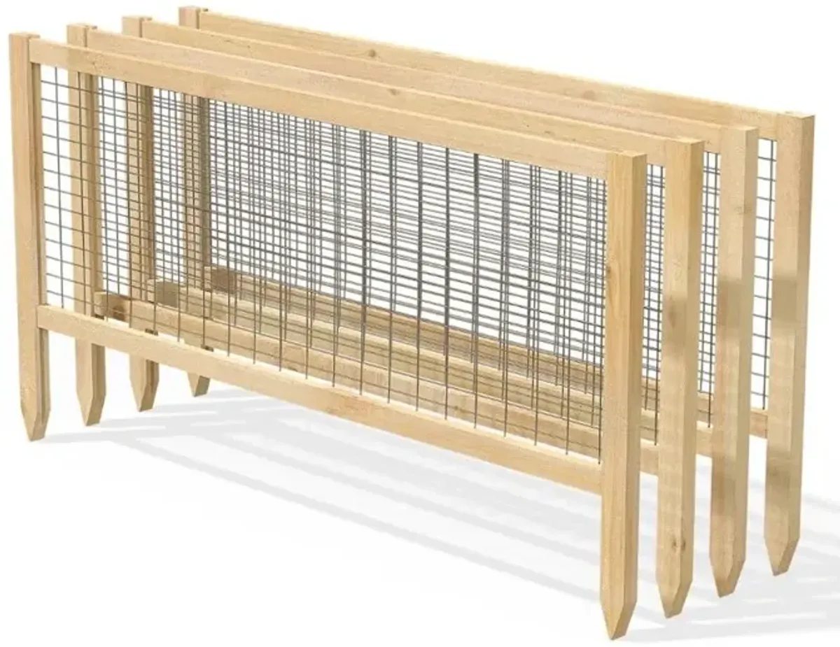 4 Pack Cedar Garden Trellis Set - 45 x 23.5 inch Each - Made in USA