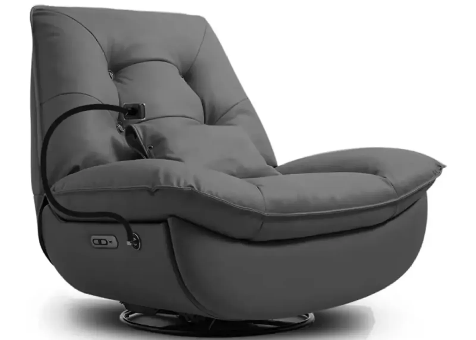 Smart Multifunction Recliner Chair Electric Grey Feather