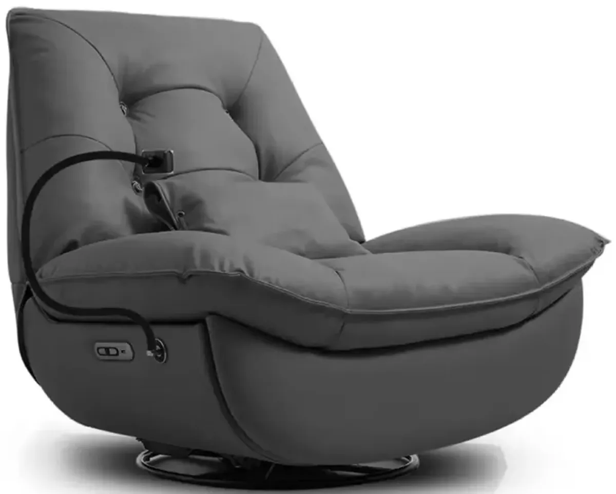 Smart Multifunction Recliner Chair Electric Grey Feather